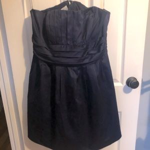 Navy Strapless Bridesmaid Dress